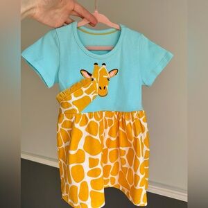 Cute Giraffe Print Dress for Girl